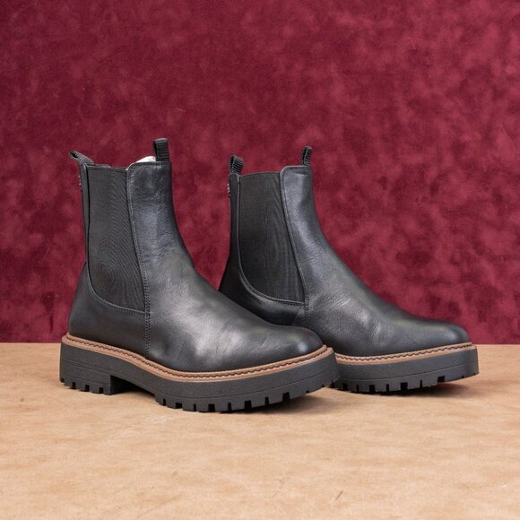 Sam Edelman Women Laguna Black Leather Comfort Chelsea Ankle Boots sz 8.5 - Picture 1 of 8